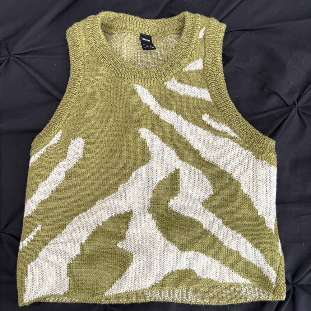 Crop sweater tank